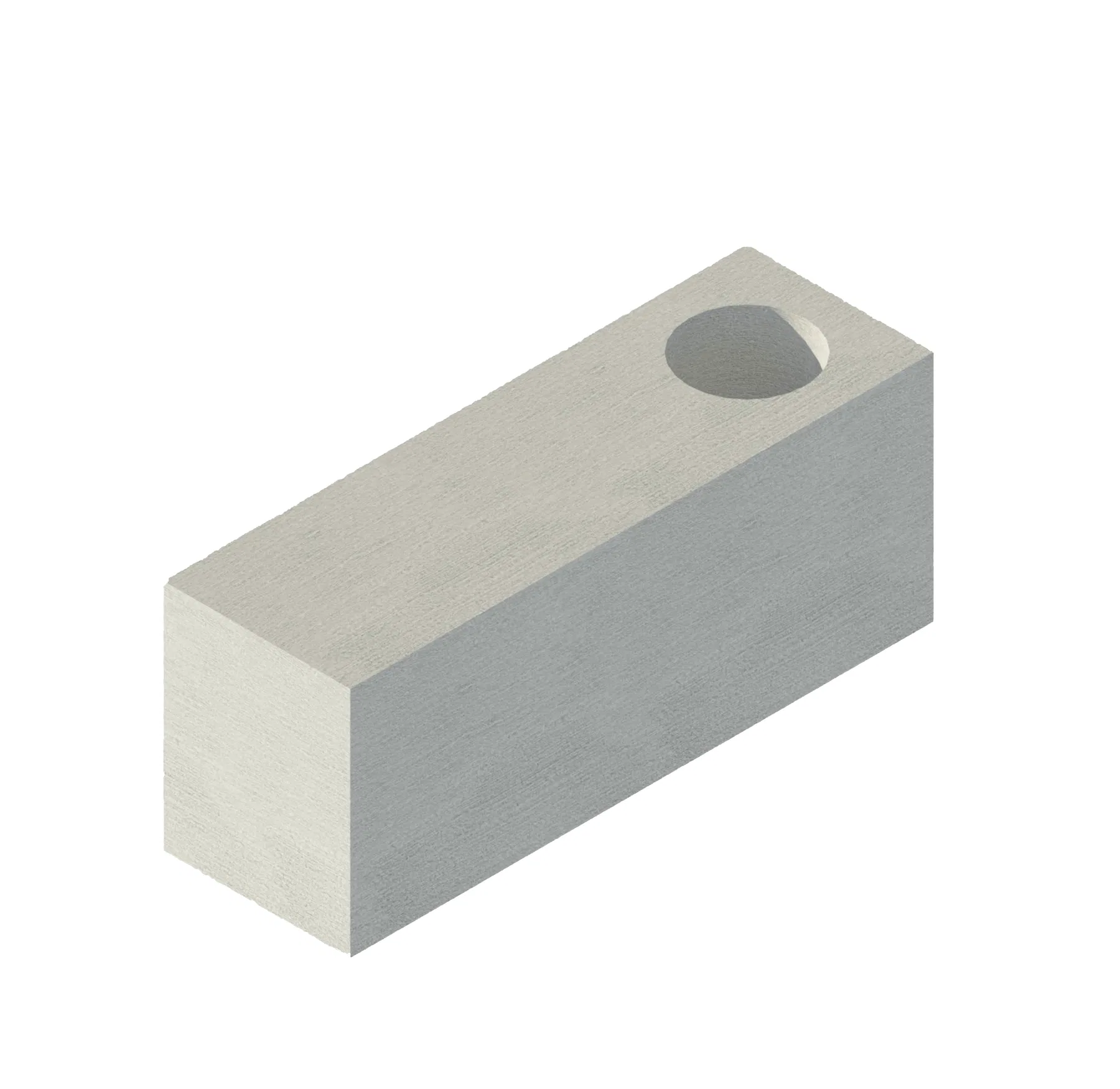 BAUBLOCK O-TEC Stein mit rundem Kern.