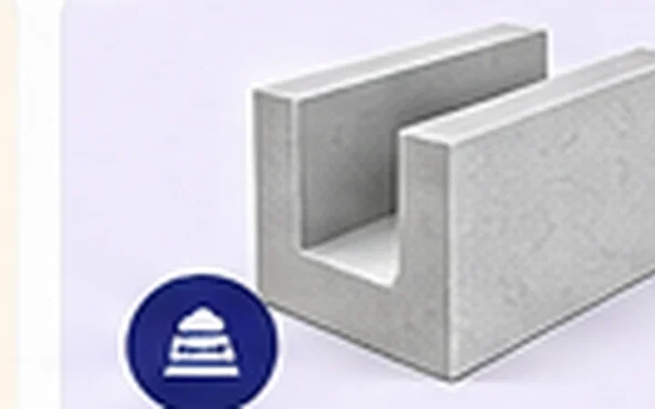 BAUBLOCK U-TEC U-shaped AAC blocks for openings and reinforced details.
